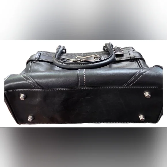 EUC COACH BLACK SMALL SATCHEL - Picture 4 of 9